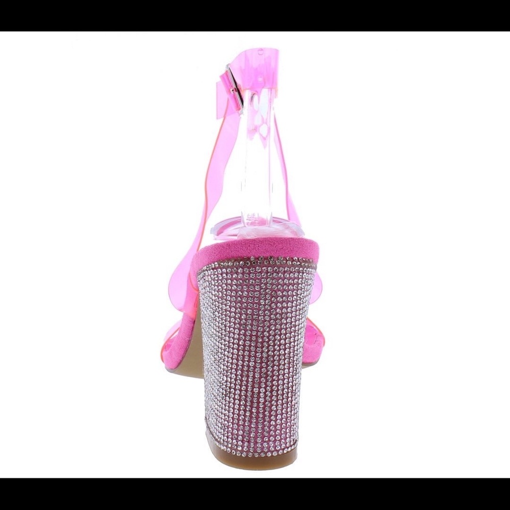 ❌SOLD❌ Hot Pink Rhinestone Heel - Picture 2 of 2